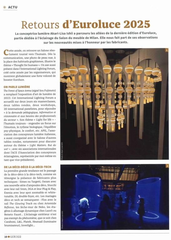 LUX Retours d'Euroluce 2025