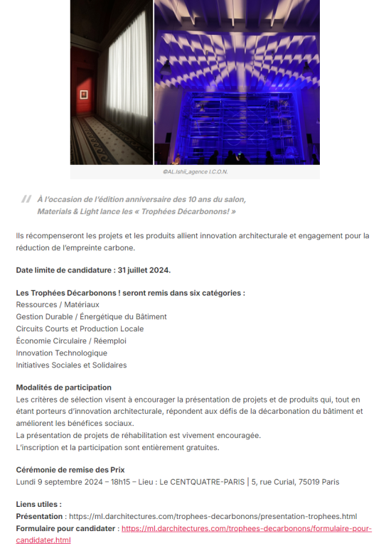 Filière 3e Materials & Light et Trophées « Décarbonons ! »