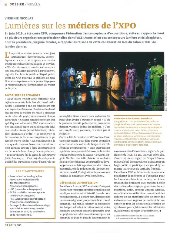 LUX Lumières sur les métiers de l'XPO