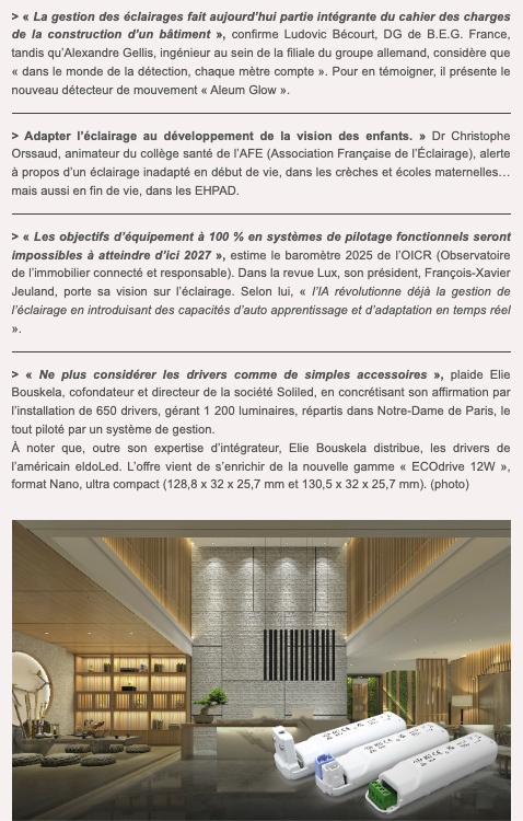 La lettre LUX Paroles d’experts…. et mutations
