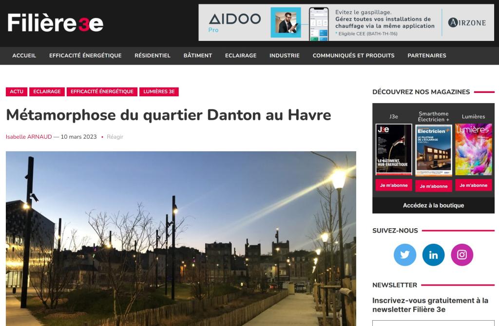 Lumières Métamorphose du quartier Danton au Havre