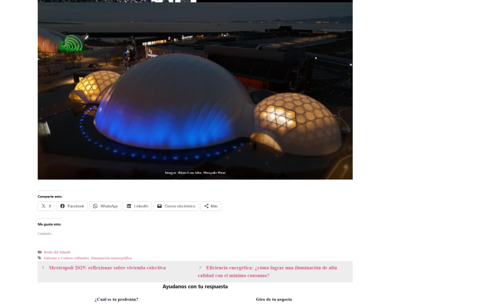 Iluminet Blue ocean dome: luz y materiales reciclados
