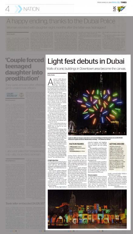 Khaleej Times Light fest debuts in Dubai