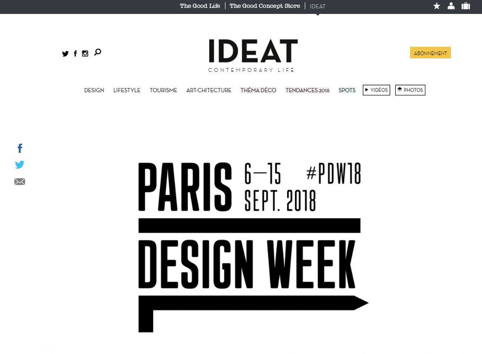 IDEAT La Paris Design Week 2018 se dévoile