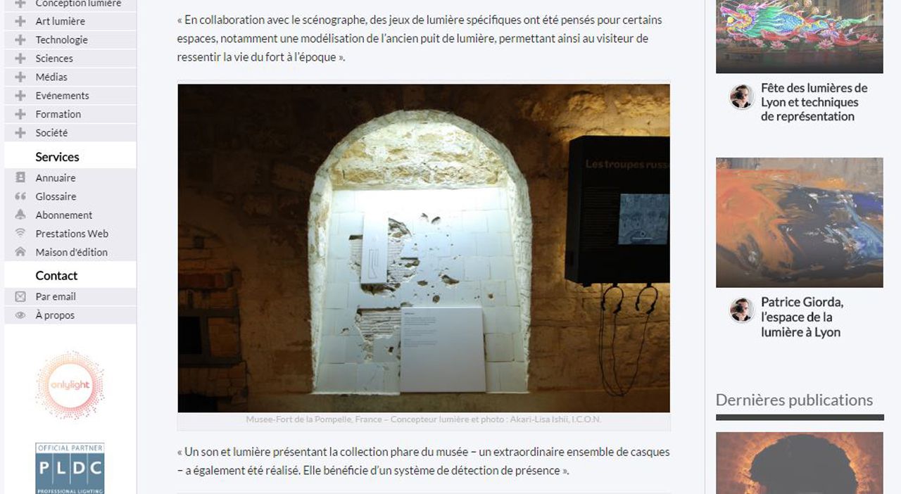 Lightzoom Musée-fort de la Pompelle rénové en lumière indirecte