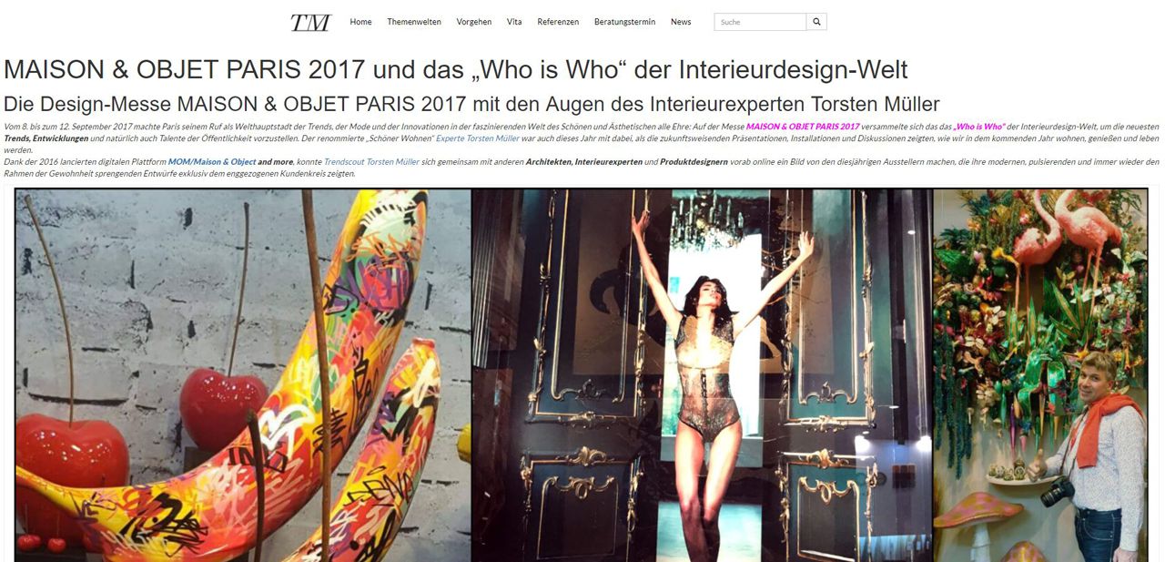 Design bad MAISON & OBJET PARIS 2017 und das „Who is Who“ der Interieurdesign-Welt