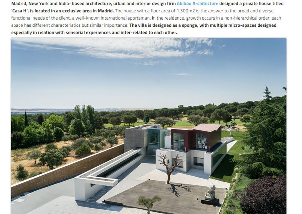 Worldarchitecture Casa H, An Exclusive Private House In Madrid Designed By Abiboo Architecture