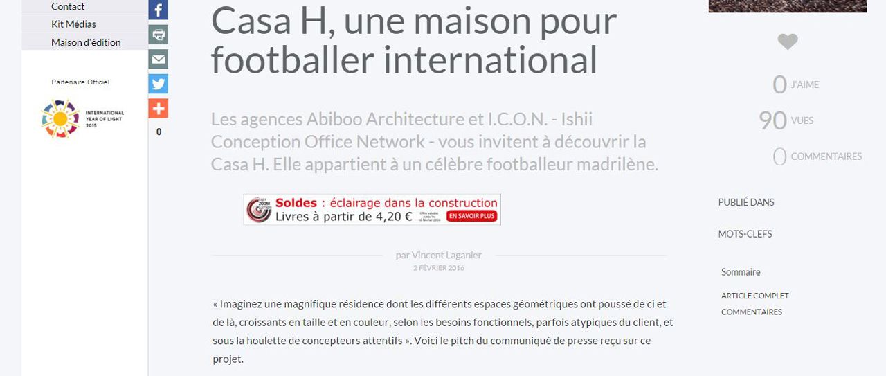 Lightzoom Casa H, une maison pour footballer international