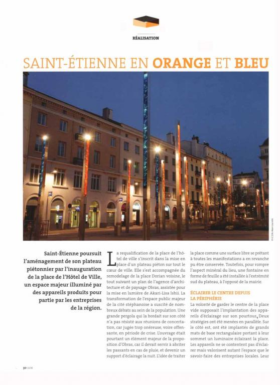 LUX Saint-Etienne en orange et bleu