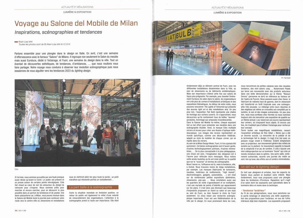 AS Voyage au Salone del Mobile de Milan
