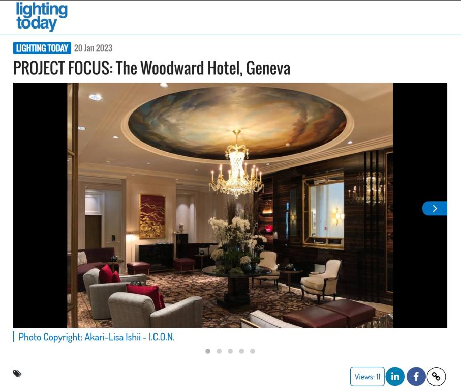 Lighting today PROJECT FOCUS: The Woodward Hotel, Geneva